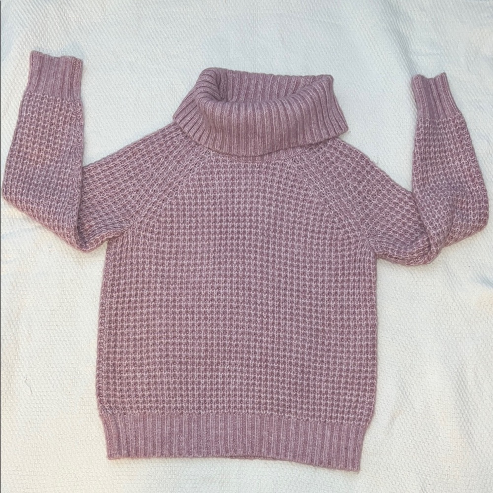 Women's Purple Turtleneck Sweater